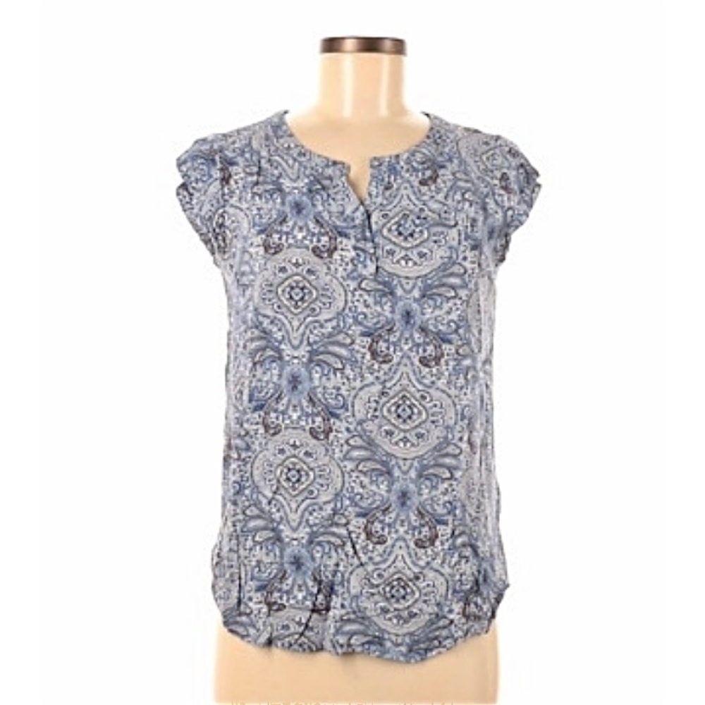 Closet Closing 🚧 Ava Christine Blue Paisley Blouse sz M